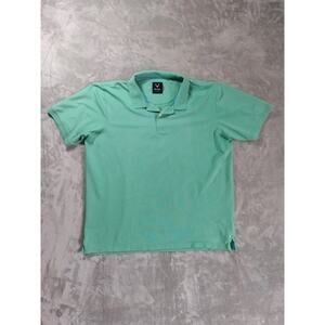 Allen Solly Polo Shirt Mens XL Light Green Cotton Poly Golf Outdoor Pickleball